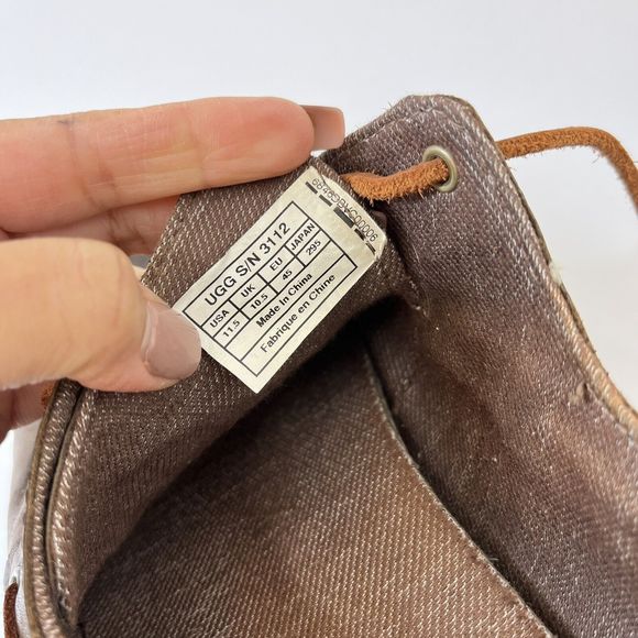 UGG Australia Boat Shoes Mens Lace Up Loafers Brown Bremerton Moc Toe Size 11.5 main image 4